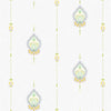 White Stylish Embossed Textured Wallpaper, Modern Vivd Multicolor Ikat Stripeed Wallcovering - Walloro High End Wallcoverings & More