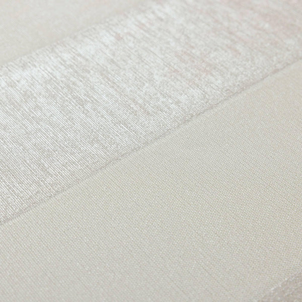 White Timeless Bold Striped Wallpaper, Flocked Textured Velvet Feeling Thick Lines Wallcovering - Walloro High End Wallcoverings & More