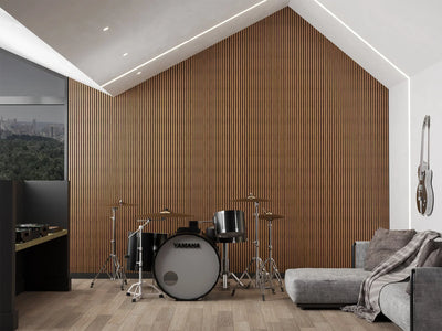Teak Acoustic Wall Panel | Acoustic Slat Wood Wall Panels