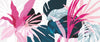 Abstract Art Tropical Leaves Wallpaper, Exotic Mural, Oversized Custom Size Wall Art, Non-Woven, Non-Adhesive, Modern Wall Paper, Removable