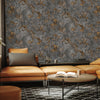 Charcoal Gray and Bronze Stone Effect Wallpaper, Natural Wallpaper, Modern & Minimalist Wall Covering,Modern Look Neutral Colors Glittering Wallcovering