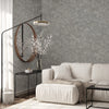 Gray Embossed Decorative Wallpaper, Natural Wallpaper, Modern & Minimalist Wall Covering,Modern Look Neutral Colors Glittering Wallcovering
