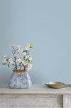 Soft Blue Embossed Wallpaper, Textured Wallpaper,Natural Wallpaper, Modern & Minimalist Wall Covering,Modern Look Neutral Colors Glittering Wallcovering