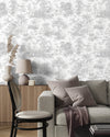 Patterned Cream Embossed Wallpaper, Textured Wallpaper,Natural Wallpaper, Modern & Minimalist Wall Covering,Modern Look Neutral Colors Glittering Wallcovering