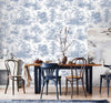 Patterned Blue Embossed Wallpaper, Textured Wallpaper,Natural Wallpaper, Modern & Minimalist Wall Covering,Modern Look Neutral Colors Glittering Wallcovering
