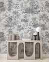 Patterned Dark Cream Wallpaper, Textured Wallpaper,Natural Wallpaper, Modern & Minimalist Wall Covering,Modern Look Neutral Colors Glittering Wallcovering