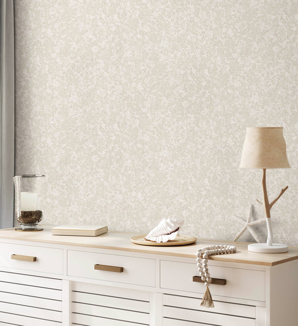 Light Cream Muse Plaster Texture Wallpaper, Natural Wallpaper, Modern & Minimalist Wall Covering, Modern Look Neutral Colors Glittering Wallcovering
