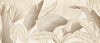 Abstract Botanical Wallpaper, Brown and Beige Wall Mural, Oversized Custom Size Wall Art, Non-Woven, Non-Adhesive, Modern Wall Paper, Removable