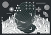 3D Human Head Wallpaper, Retro Futuristic Mural, Oversized Custom Size Wall Art, Non-Woven, Non-Adhesive, Modern Wall Paper, Removable