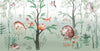 Cute Animals Wallpaper, Kids Mural, Oversized Custom Size Wall Art, Non-Woven, Non-Adhesive, Modern Wall Paper, Removable