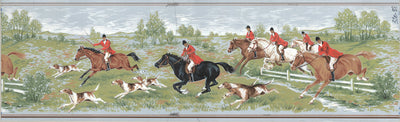 Men Ride Horses on the Field Wallpaper, Composition Mural, Oversized Custom Size Wall Art, Non-Woven, Non-Adhesive, Modern Wall Paper, Removable