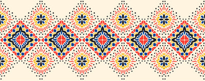 Ikat Colorful Wallpaper, Seamless Pattern Mural, Oversized Custom Size Wall Art, Non-Woven, Non-Adhesive, Modern Wall Paper, Removable