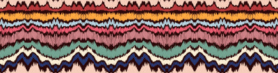 Colorful Wave Ikat Wallpaper, Seamless Pattern Mural, Oversized Custom Size Wall Art, Non-Woven, Non-Adhesive, Modern Wall Paper, Removable