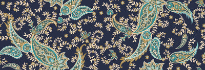 Ethnic Paisley Wallpaper, Seamless Pattern Mural, Oversized Custom Size Wall Art, Non-Woven, Non-Adhesive, Modern Wall Paper, Removable