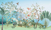 Tropical Jungle Wallpaper, Trees Mural, Oversized Custom Size Wall Art, Non-Woven, Non-Adhesive, Modern Wall Paper, Removable