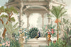Fancy Roman Garden Wallpaper, Peacock, Arch Mural, Oversized Custom Size Wall Art, Non-Woven, Non-Adhesive, Modern Wall Paper, Removable