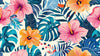 Modern Colorful Tropical Wallpaper, Seamless Pattern Mural, Oversized Custom Size Wall Art, Non-Woven, Non-Adhesive, Modern Wall Paper, Removable