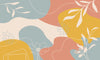 Floral Shape Abstract Wallpaper, Colorful Mural, Oversized Custom Size Wall Art, Non-Woven, Non-Adhesive, Modern Wall Paper, Removable