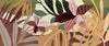 Abstract Botanical Wallpaper, Leaves Mural, Oversized Custom Size Wall Art, Non-Woven, Non-Adhesive, Modern Wall Paper, Removable