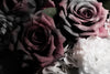 Beautiful Flowers Wallpaper, Dark Background Mural, Oversized Custom Size Wall Art, Non-Woven, Non-Adhesive, Modern Wall Paper, Removable