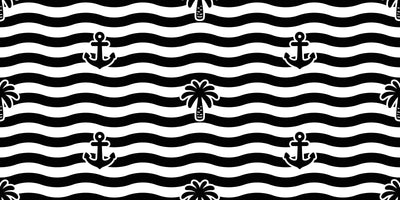 Palm Tree, Anchor Wallpaper, Seamless Pattern Mural, Oversized Custom Size Wall Art, Non-Woven, Non-Adhesive, Modern Wall Paper, Removable