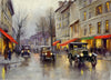 Old Town Wallpaper, Watercolor Mural, Oversized Custom Size Wall Art, Non-Woven, Non-Adhesive, Modern Wall Paper, Removable