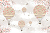 Kids Balloons Wallpaper, Tree Branches Mural, Oversized Custom Size Wall Art, Non-Woven, Non-Adhesive, Modern Wall Paper, Removable