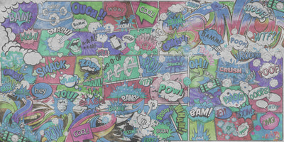 Comics Wallpaper, Graffiti Mural, Oversized Custom Size Wall Art, Non-Woven, Non-Adhesive, Modern Wall Paper, Removable