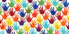 Colorful Hands Wallpaper, Seamless Mural, Oversized Custom Size Wall Art, Non-Woven, Non-Adhesive, Modern Wall Paper, Removable
