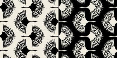 Art Deco Crane Wallpaper, Seamless Pattern Mural, Oversized Custom Size Wall Art, Non-Woven, Non-Adhesive, Modern Wall Paper, Removable