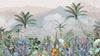 Misty Forest Wallpaper, Tropical Mural, Oversized Custom Size Wall Art, Non-Woven, Non-Adhesive, Modern Wall Paper, Removable