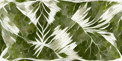 Ikat Boho Art Wallpaper, Greenish Mural, Oversized Custom Size Wall Art, Non-Woven, Non-Adhesive, Modern Wall Paper, Removable