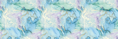 Blue Marble, Purple Ink Wallpaper, Gold Abstract Mural, Oversized Custom Size Wall Art, Non-Woven, Non-Adhesive, Modern Wall Paper, Removable