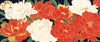 White and Red Peonies Wallpaper, Luxurious Gold Mural, Oversized Custom Size Wall Art, Non-Woven, Non-Adhesive, Modern Wall Paper, Removable