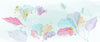 Watercolor Art Wallpaper, Colorful Flowers Mural, Oversized Custom Size Wall Art, Non-Woven, Non-Adhesive, Modern Wall Paper, Removable