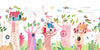Cute Tree Houses Wallpaper, Playground Mural, Oversized Custom Size Wall Art, Non-Woven, Non-Adhesive, Modern Wall Paper, Removable