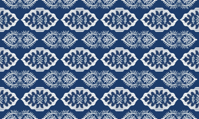 Floral Ikat Wallpaper, Seamless Pattern Mural, Oversized Custom Size Wall Art, Non-Woven, Non-Adhesive, Modern Wall Paper, Removable