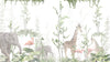Cute Animals Wallpaper, Tropics Mural, Oversized Custom Size Wall Art, Non-Woven, Non-Adhesive, Modern Wall Paper, Removable