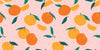 Mandarins Wallpaper, Seamless Pattern Mural, Oversized Custom Size Wall Art, Non-Woven, Non-Adhesive, Modern Wall Paper, Removable