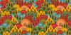 Autumn Forest, Trees Wallpaper, Seamless Pattern Mural, Oversized Custom Size Wall Art, Non-Woven, Non-Adhesive, Modern Wall Paper, Removable
