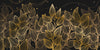 Exotic Golden Leaves Wallpaper, Seamless Pattern Mural, Oversized Custom Size Wall Art, Non-Woven, Non-Adhesive, Modern Wall Paper, Removable