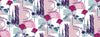 Rose and Abstract Figures Wallpaper, Seamless Pattern Mural, Oversized Custom Size Wall Art, Non-Woven, Non-Adhesive, Modern Wall Paper, Removable