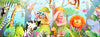 Children Wallpaper, Jungle Animals Mural, Oversized Custom Size Wall Art, Non-Woven, Non-Adhesive, Modern Wall Paper, Removable