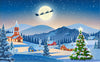 Christmas Wallpaper, Winter Landscape Mural, Oversized Custom Size Wall Art, Non-Woven, Non-Adhesive, Modern Wall Paper, Removable