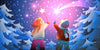 Magical Winter Forest Wallpaper, Children Mural, Oversized Custom Size Wall Art, Non-Woven, Non-Adhesive, Modern Wall Paper, Removable