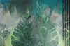 Tropical Leaves Wallpaper, Floral Background Mural, Oversized Custom Size Wall Art, Non-Woven, Non-Adhesive, Modern Wall Paper, Removable