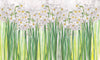 Daffodils Wallpaper, Floral Mural, Oversized Custom Size Wall Art, Non-Woven, Non-Adhesive, Modern Wall Paper, Removable