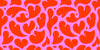 Melting Red Heart Wallpaper, Seamless Pattern Mural, Oversized Custom Size Wall Art, Non-Woven, Non-Adhesive, Modern Wall Paper, Removable
