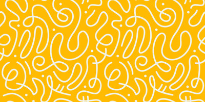 Fun Line Doodle Wallpaper, Seamless Pattern Mural, Oversized Custom Size Wall Art, Non-Woven, Non-Adhesive, Modern Wall Paper, Removable