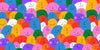 Colorful Cartoon People Wallpaper, Seamless Pattern Mural, Oversized Custom Size Wall Art, Non-Woven, Non-Adhesive, Modern Wall Paper, Removable